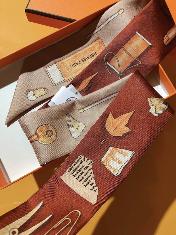 Hermes silk ribbon 5X86cm E18 (3)