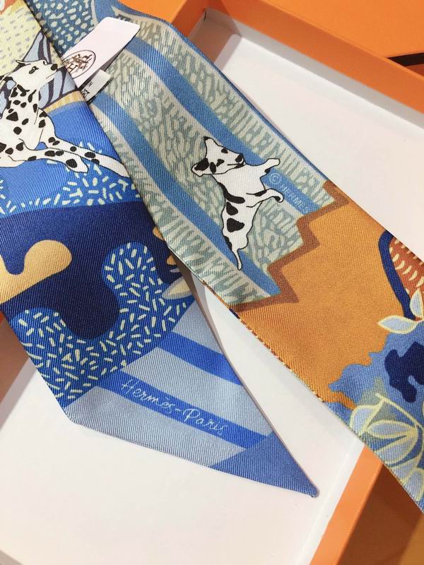 Hermes silk ribbon 5X86cm E19 (12)