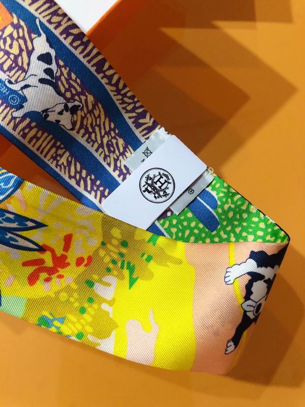 Hermes silk ribbon 5X86cm E19 (22)