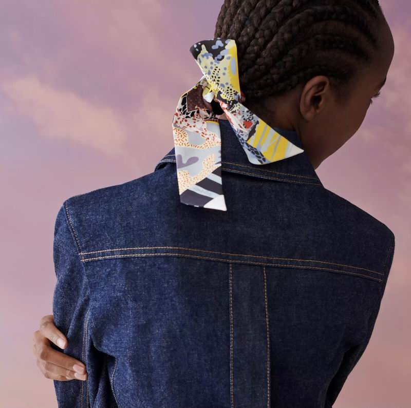 Hermes silk ribbon 5X86cm E19 (34)