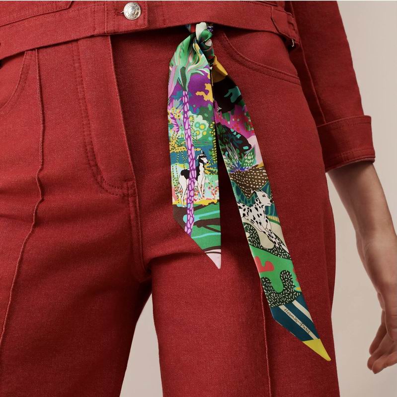 Hermes silk ribbon 5X86cm E19 (7)