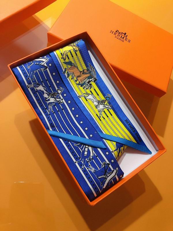 Hermes silk ribbon 5X86cm E21 (15)