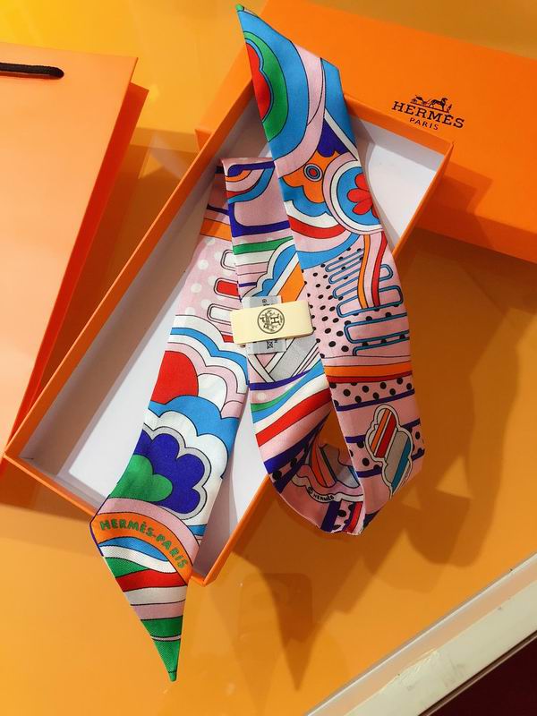 Hermes silk ribbon 5X86cm E22 (14)