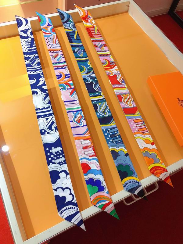 Hermes silk ribbon 5X86cm E22 (18)