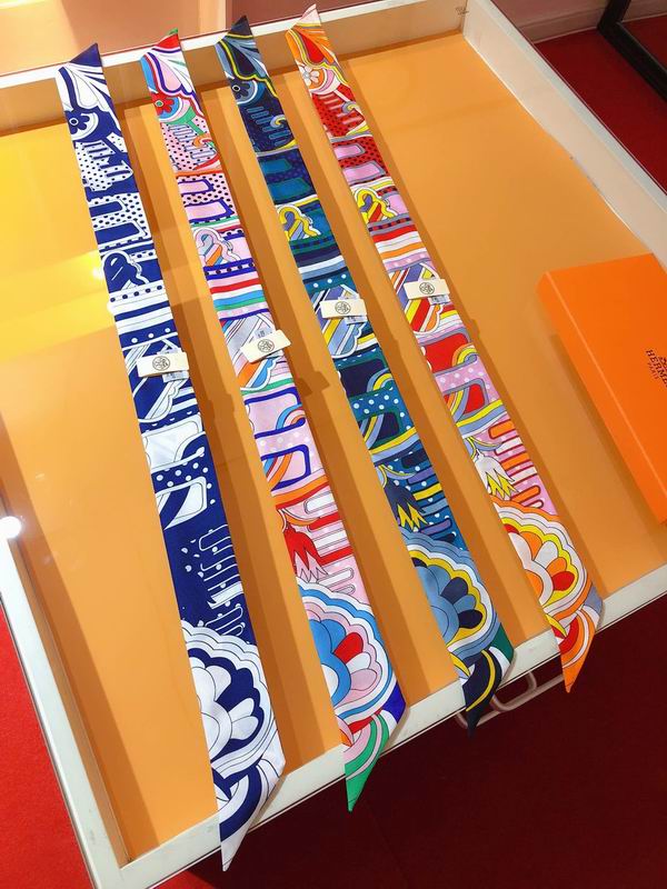 Hermes silk ribbon 5X86cm E22 (19)