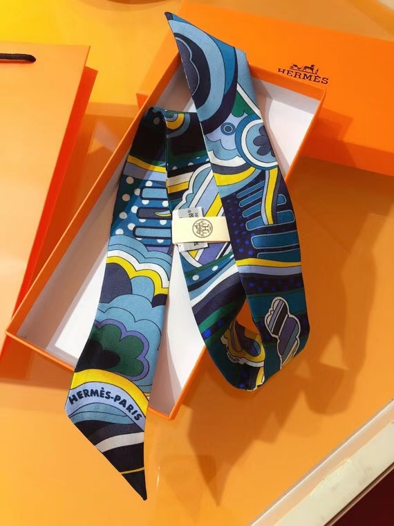 Hermes silk ribbon 5X86cm E22 (32)