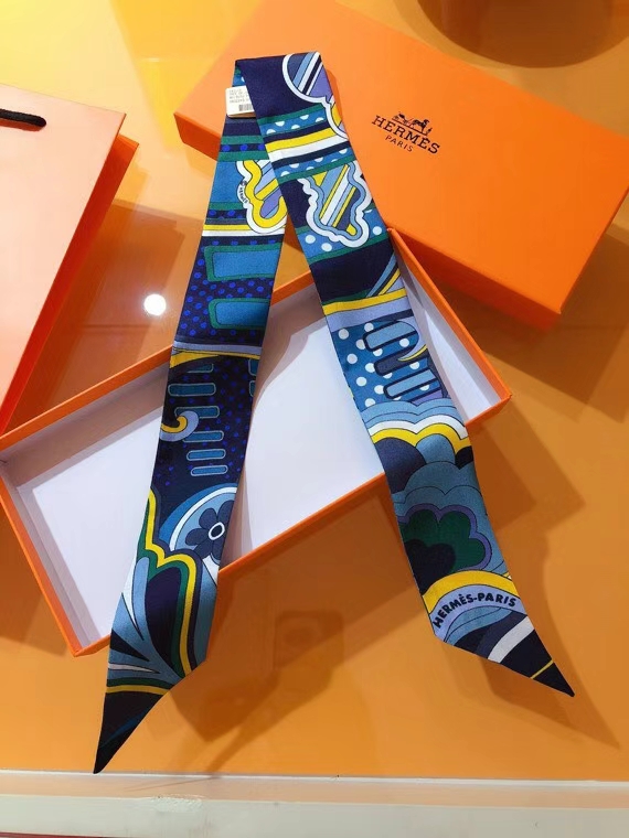 Hermes silk ribbon 5X86cm E22 (33)