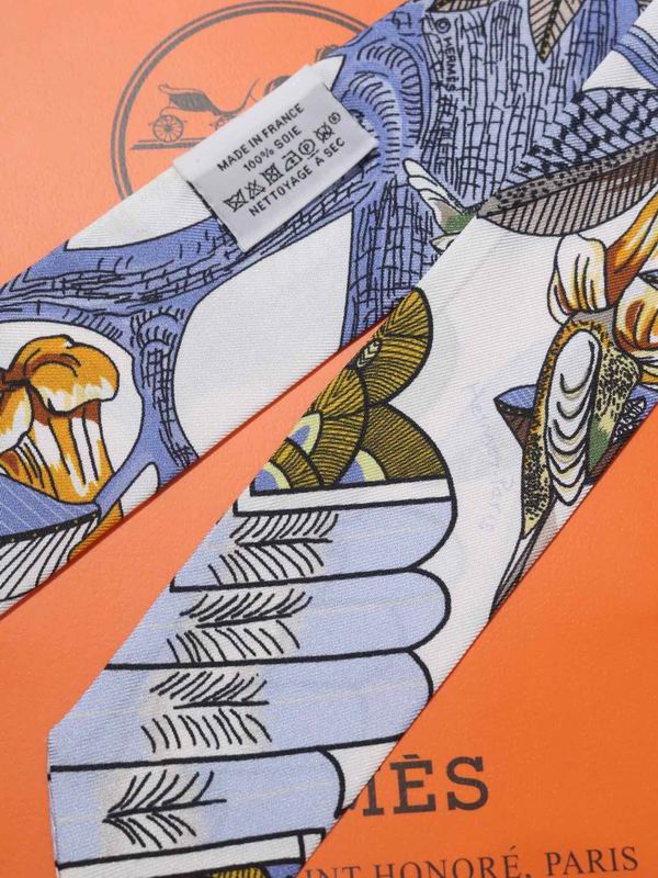 Hermes silk ribbon 5X86cm E23 (12)