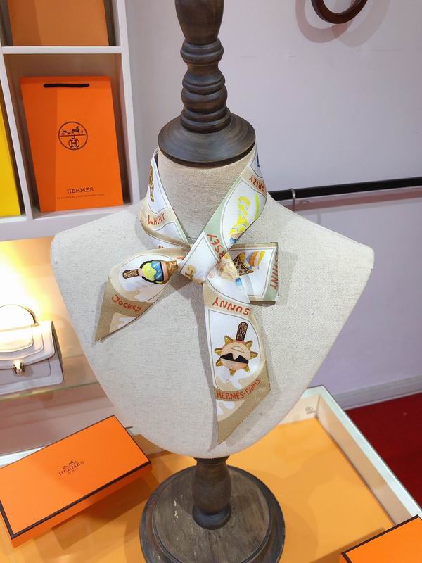 Hermes silk ribbon 5X86cm E24 (10)