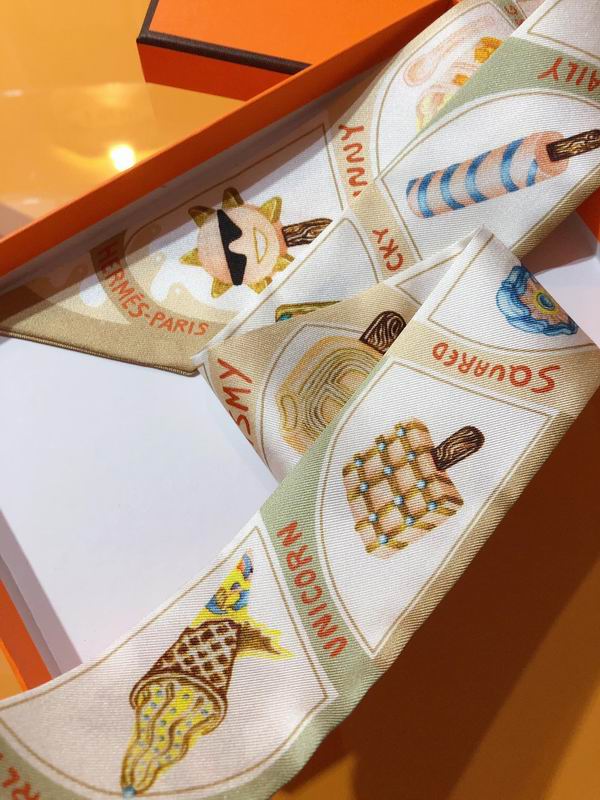 Hermes silk ribbon 5X86cm E24 (11)