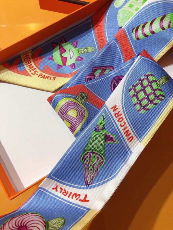 Hermes silk ribbon 5X86cm E24 (2)