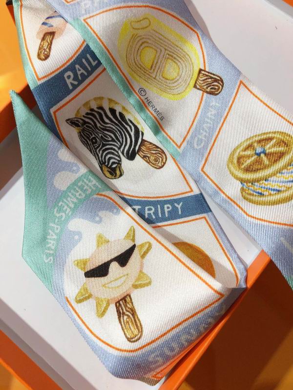 Hermes silk ribbon 5X86cm E24 (21)