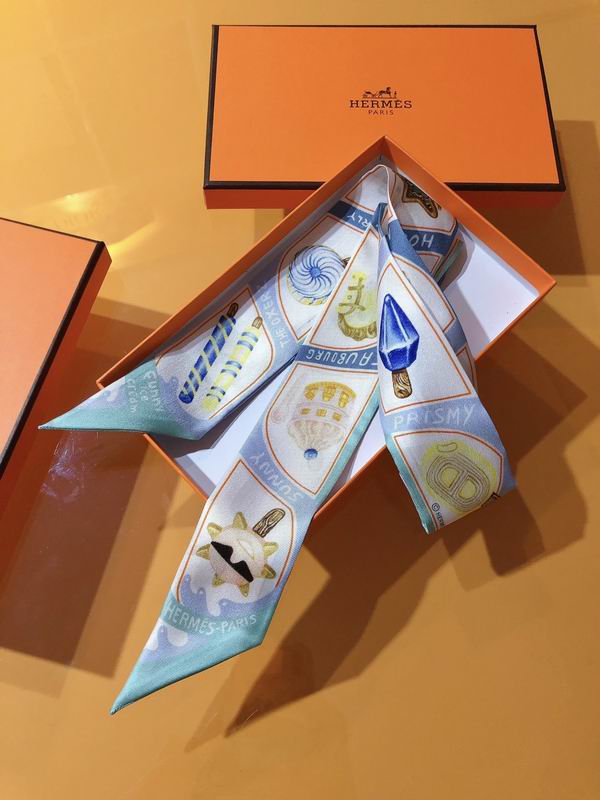 Hermes silk ribbon 5X86cm E24 (23)