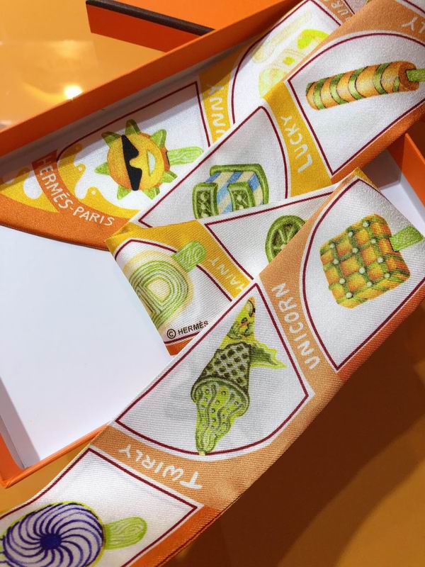 Hermes silk ribbon 5X86cm E24 (29)