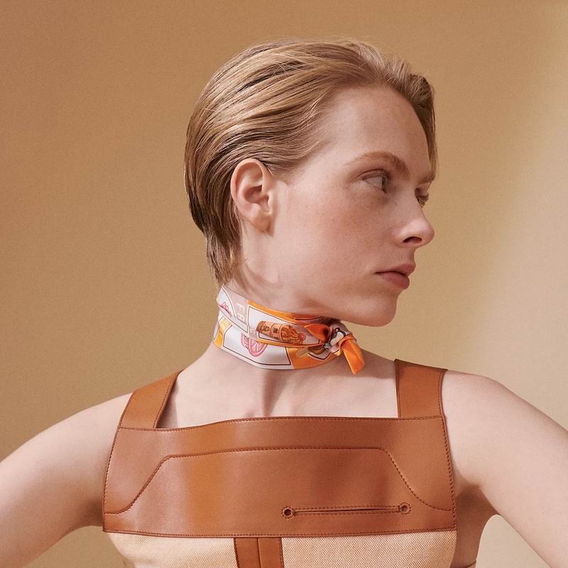 Hermes silk ribbon 5X86cm E24 (34)