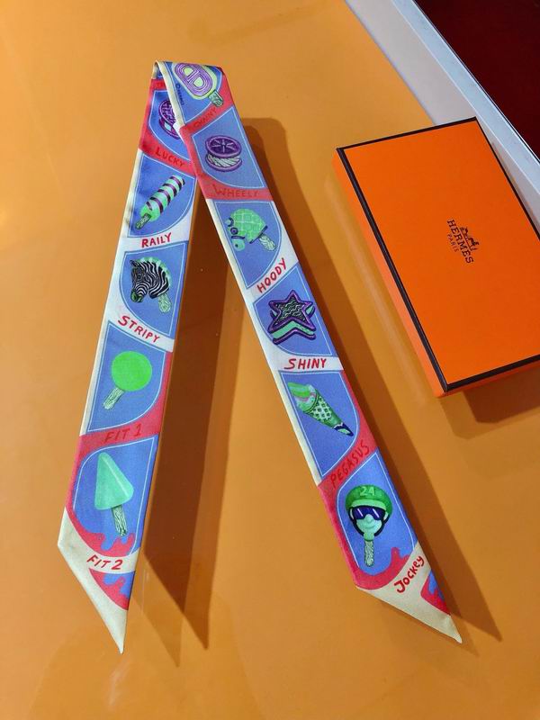 Hermes silk ribbon 5X86cm E24 (6)