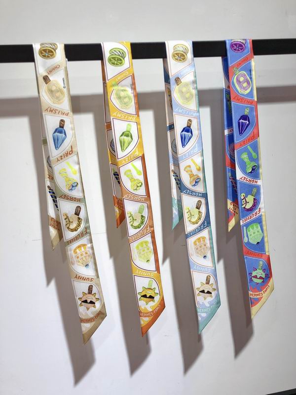 Hermes silk ribbon 5X86cm E24 (9)