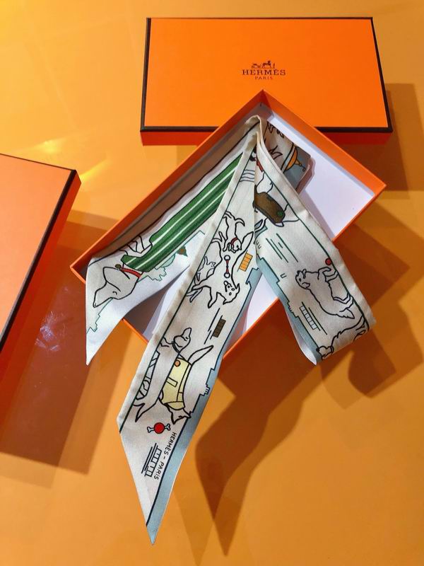 Hermes silk ribbon 5X86cm E25 (14)