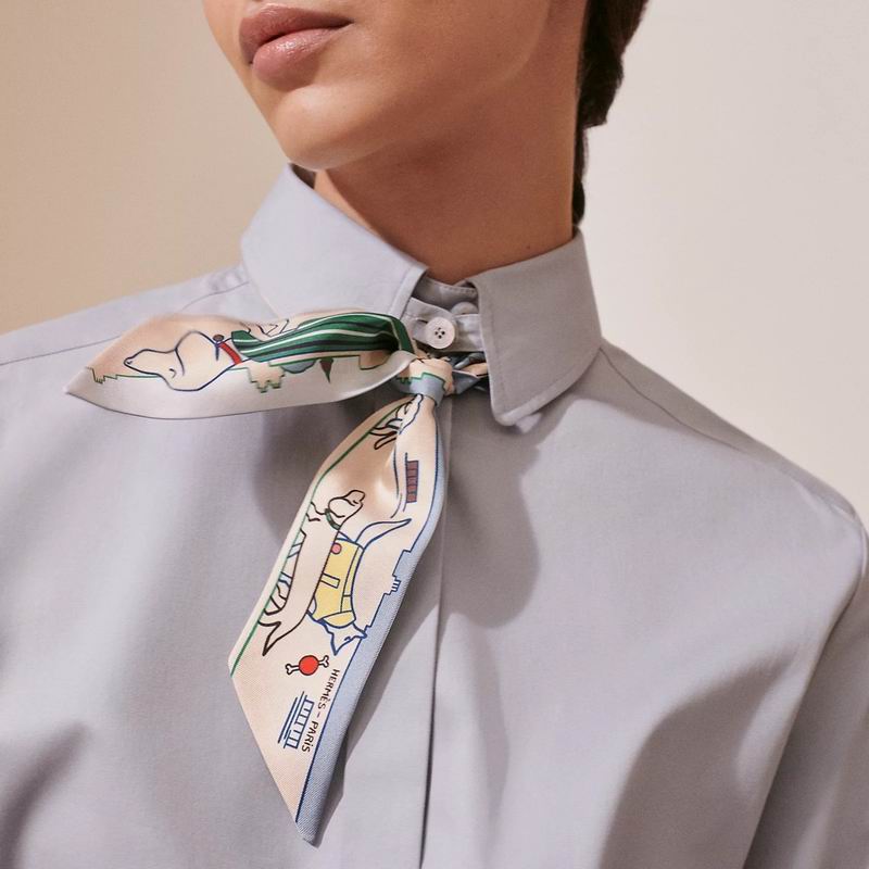 Hermes silk ribbon 5X86cm E25 (16)