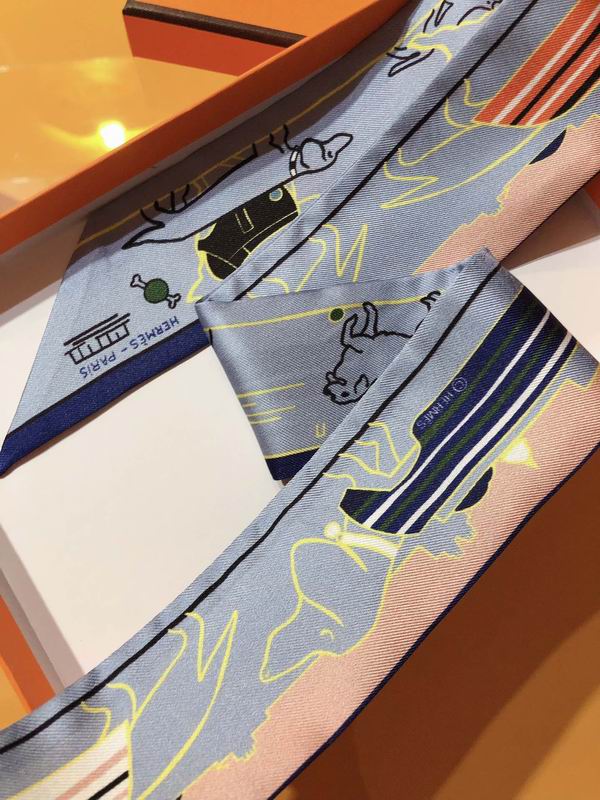 Hermes silk ribbon 5X86cm E25 (2)