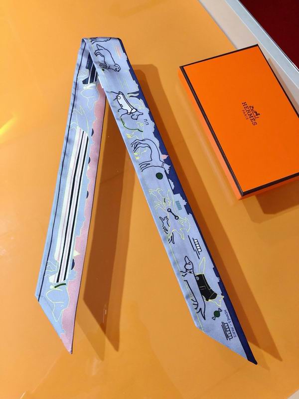 Hermes silk ribbon 5X86cm E25 (6)