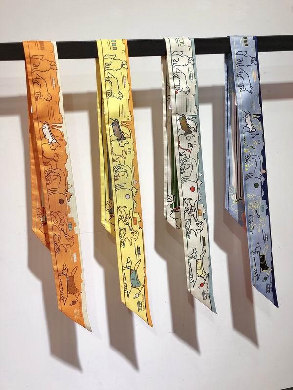 Hermes silk ribbon 5X86cm E25 (9)