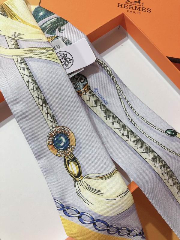 Hermes silk ribbon 5X86cm E26 (12)