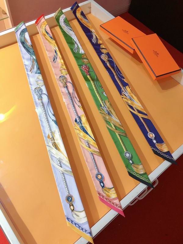 Hermes silk ribbon 5X86cm E26 (36)