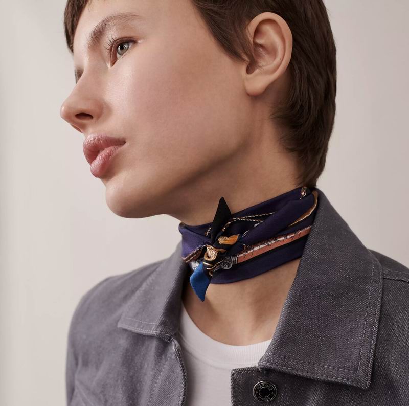 Hermes silk ribbon 5X86cm E26 (7)