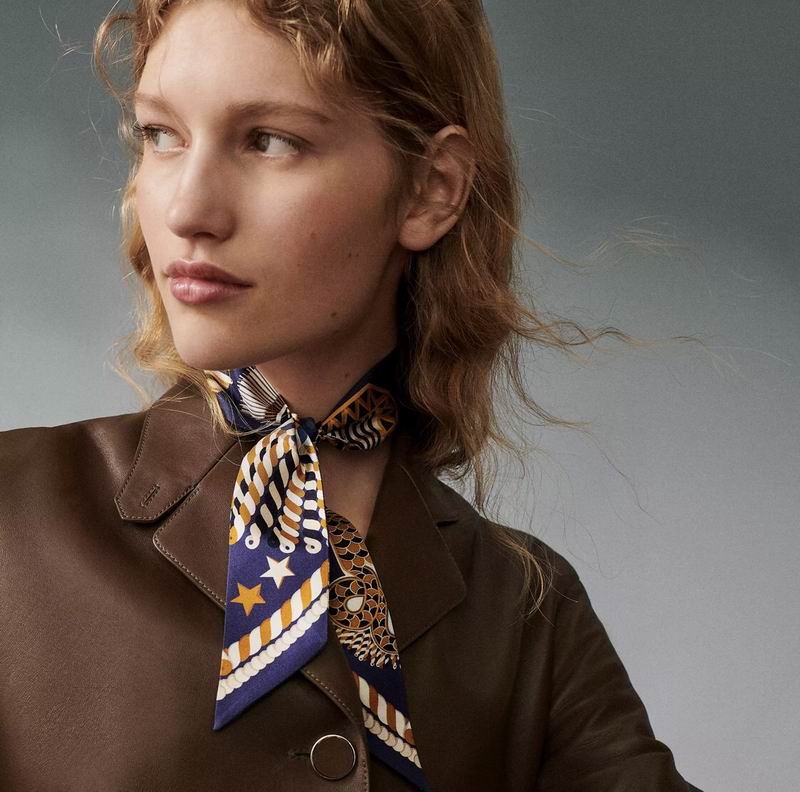 Hermes silk ribbon 5X86cm E27 (7)