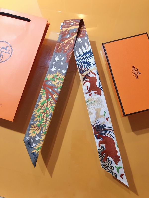 Hermes silk ribbon 5X86cm E28 (15)