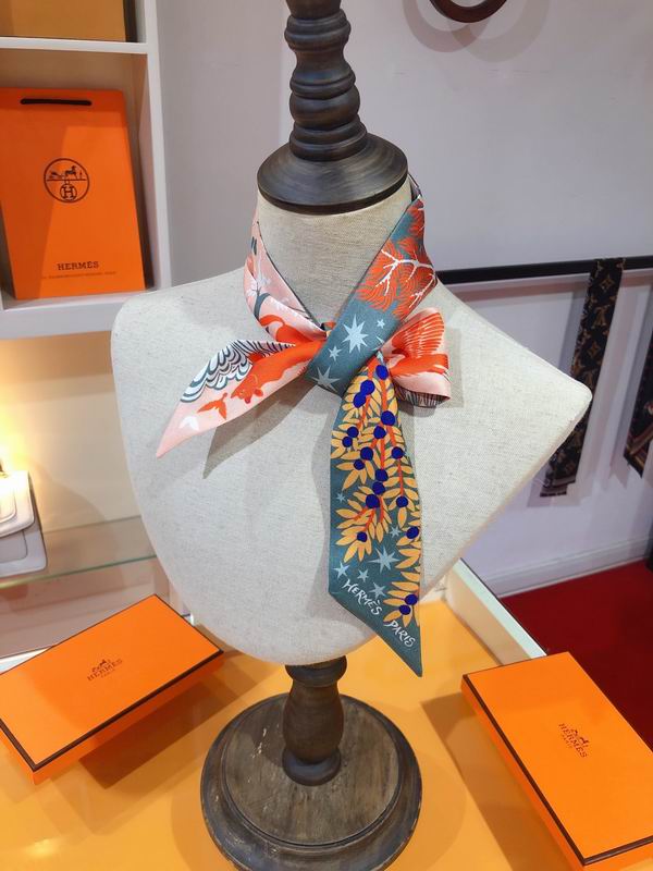 Hermes silk ribbon 5X86cm E28 (2)