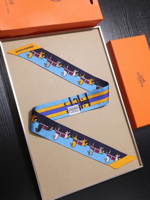 Hermes silk ribbon 5X86cm E30 (12)