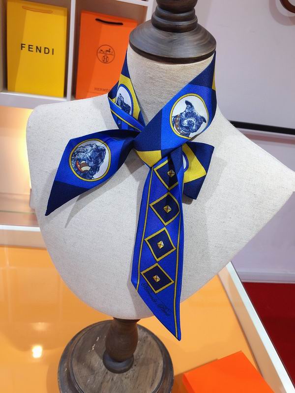 Hermes silk ribbon 5X86cm E32 (29)