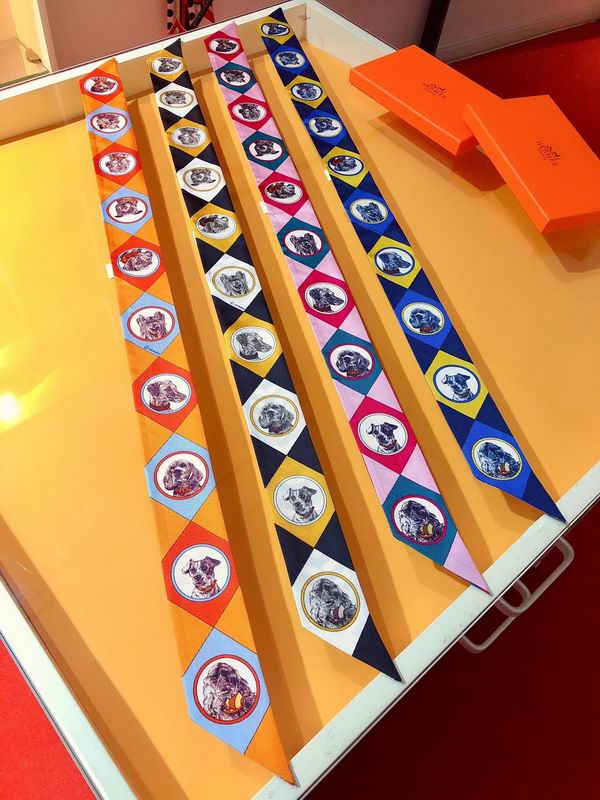 Hermes silk ribbon 5X86cm E32 (36)