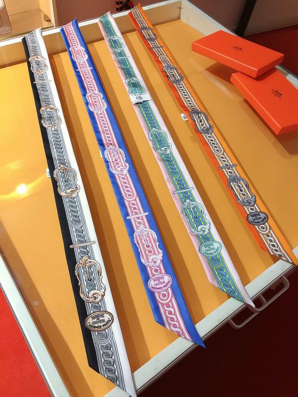 Hermes silk ribbon 5X86cm E33 (34)