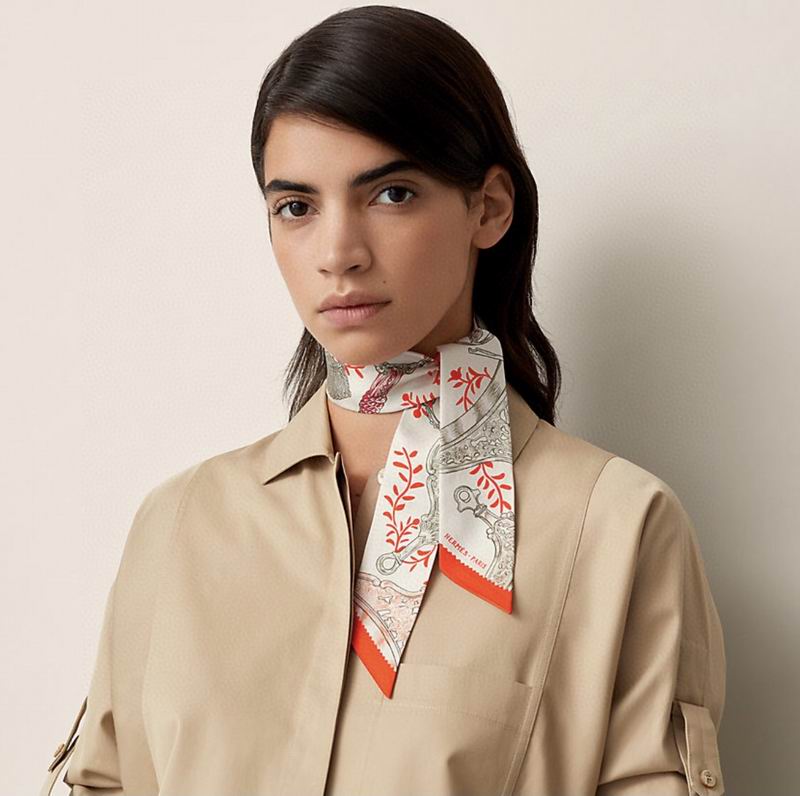 Hermes silk ribbon 5X86cm E34 (25)