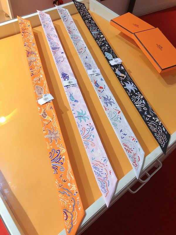 Hermes silk ribbon 5X86cm E35 (10)