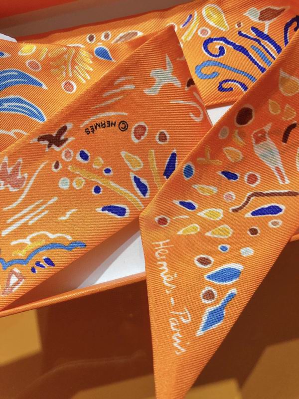 Hermes silk ribbon 5X86cm E35 (12)