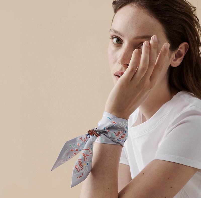 Hermes silk ribbon 5X86cm E35 (34)