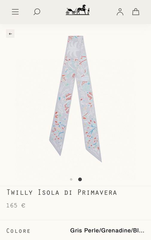 Hermes silk ribbon 5X86cm E35 (35)