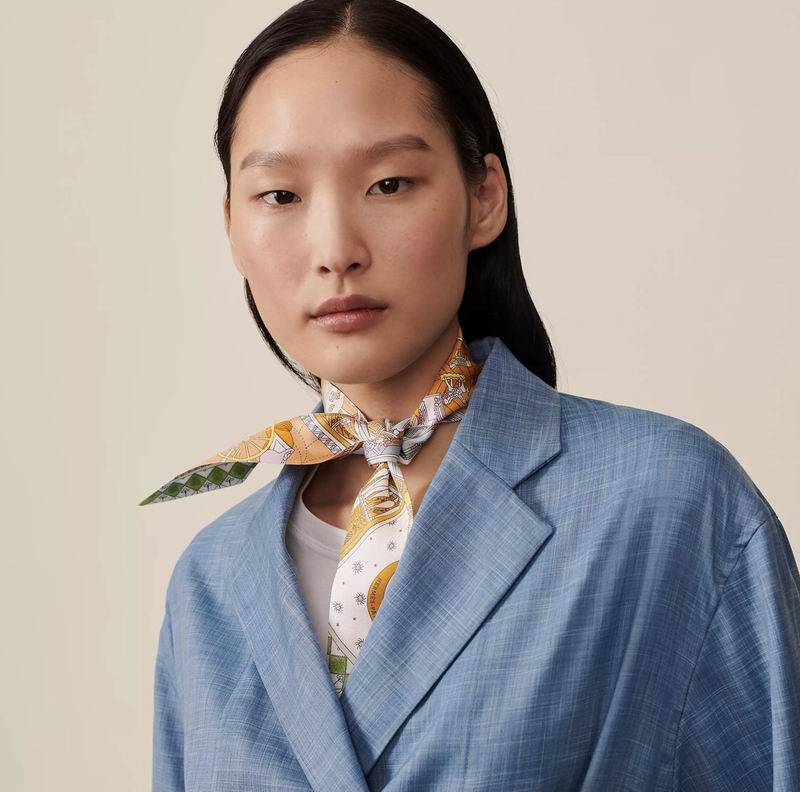 Hermes silk ribbon 5X86cm E38 (14)