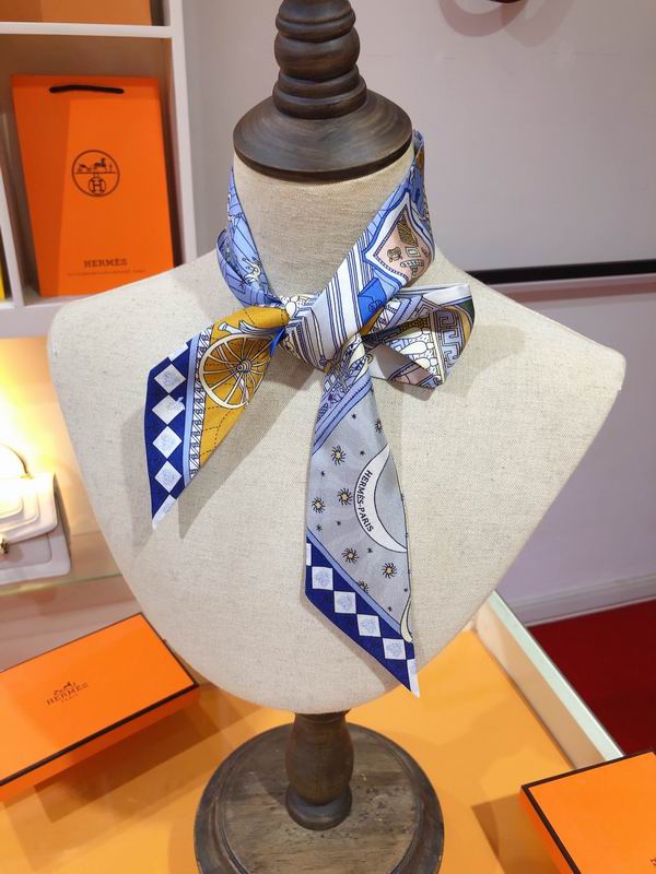 Hermes silk ribbon 5X86cm E38 (18)