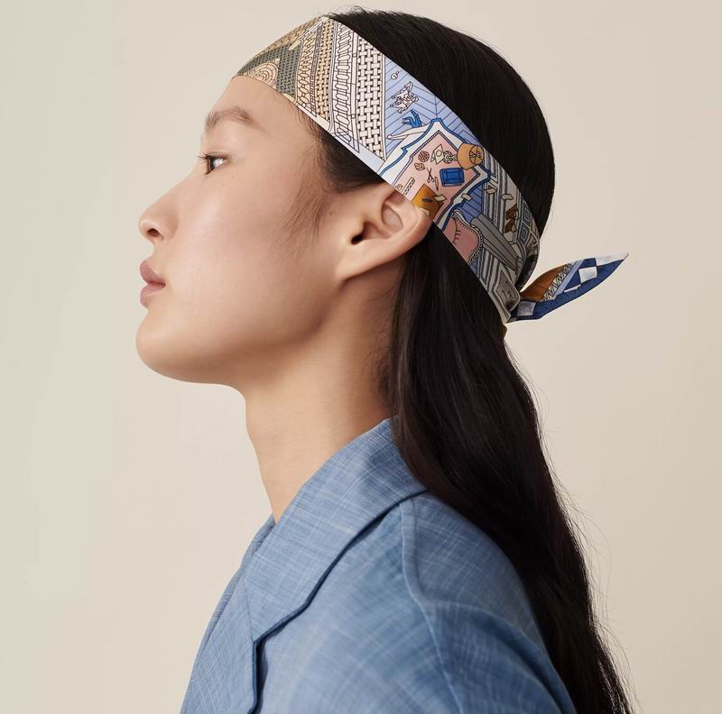 Hermes silk ribbon 5X86cm E38 (23)