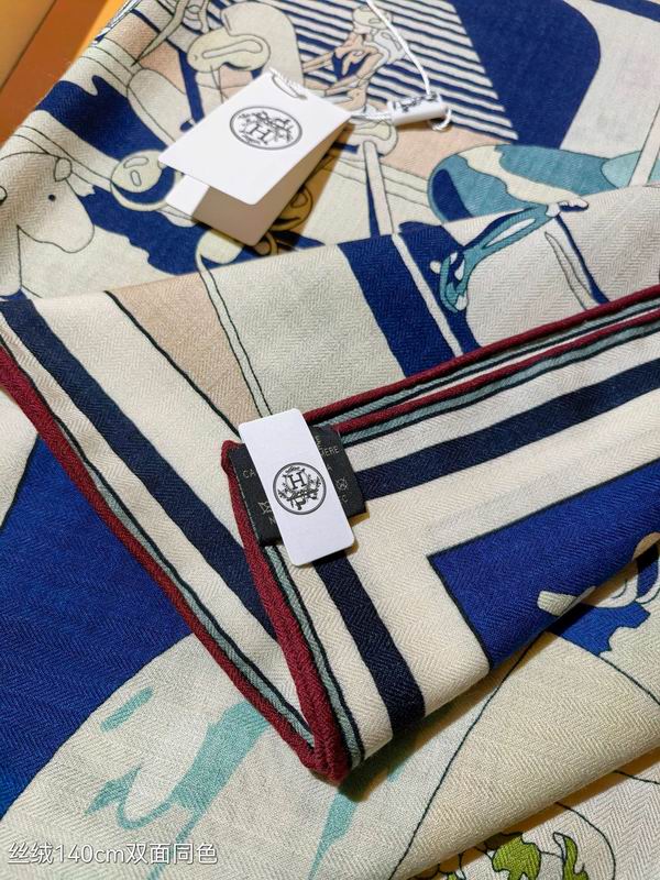Hermes silk scarf 140X140cm E46 (12)