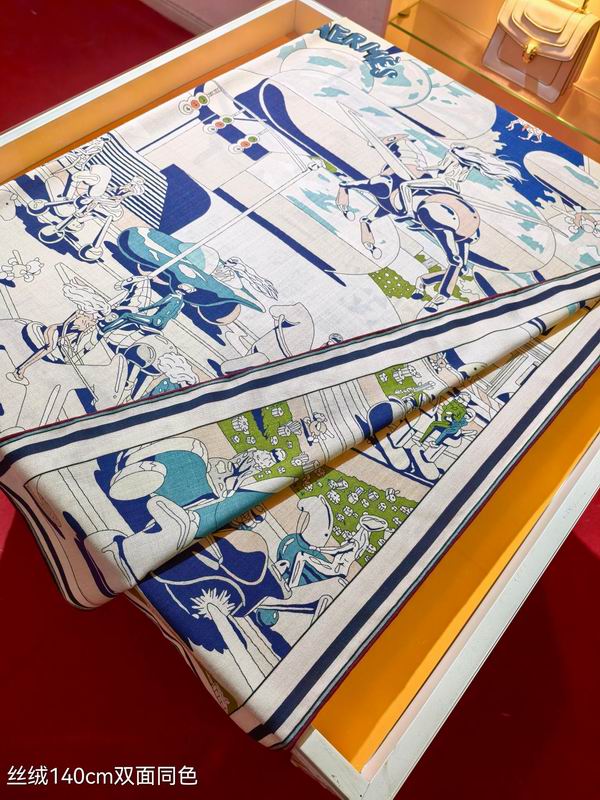 Hermes silk scarf 140X140cm E46 (13)