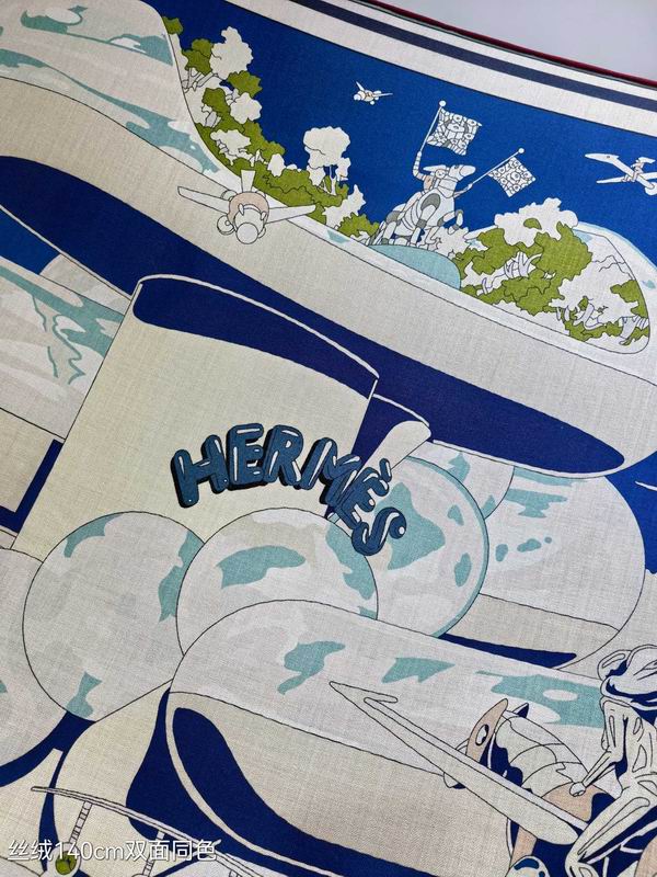Hermes silk scarf 140X140cm E46 (14)