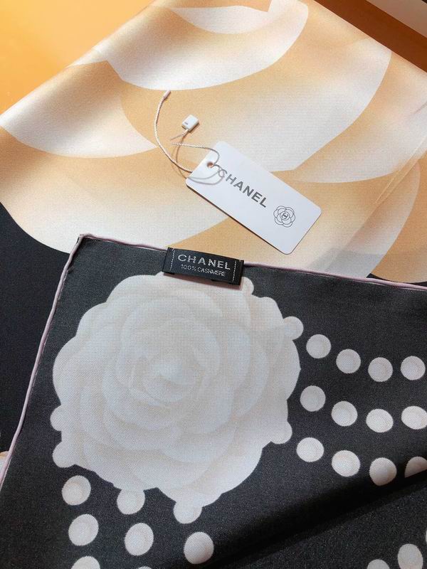 Chanel silk scarf 90X90cm E13 (6)