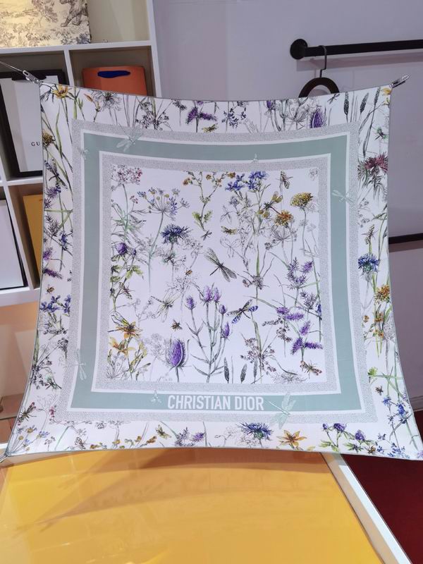 Dior silk scarf 90X90cm E09 (11)