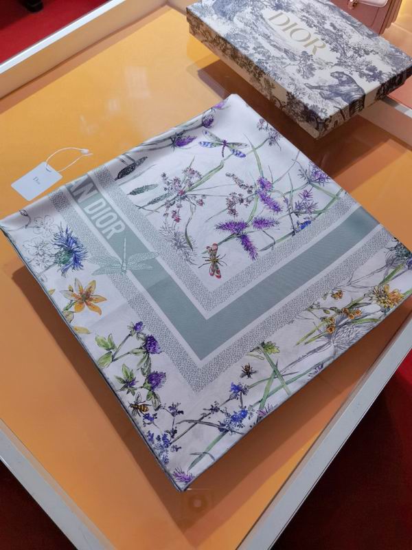 Dior silk scarf 90X90cm E09 (14)